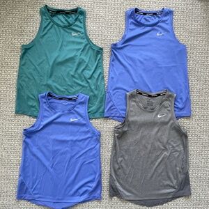 ** BUNDLE OF 4 **  NIKE Dri-fit Miler sleeveless tanks XS- Price is for all 4 !!